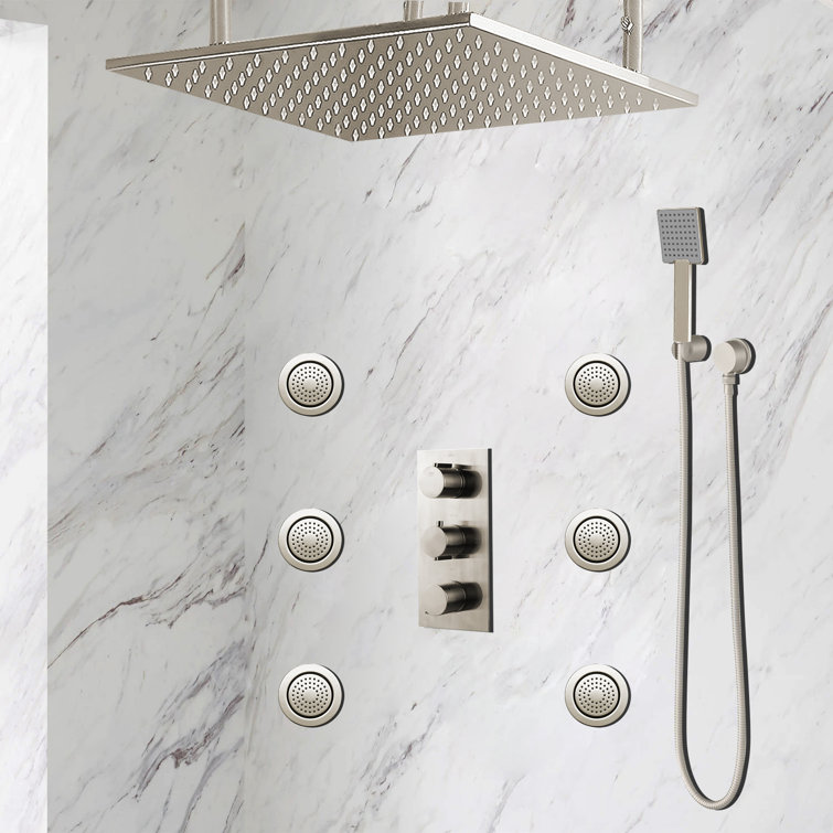 FontanaShowers Sofia Volume Control Complete Shower System with Rough
